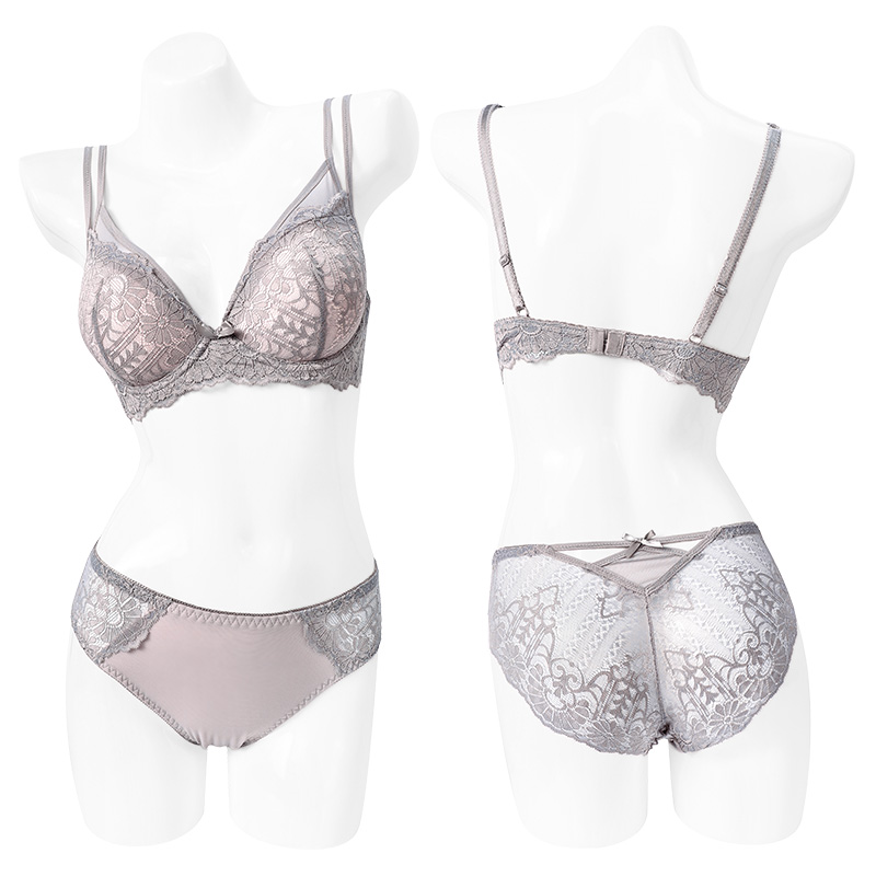  M-XL Size Small MOQ Wholease Sexy Bra with Panties Lingerie Sets Quality Padded Underwire Set 