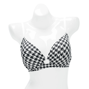 Padded Wireless Cup with Push-up Boudoir Bras Fashion Design Pattern Printed Bra