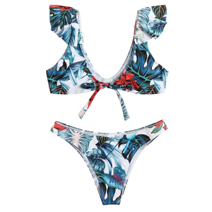 New Fund Leaf Divides Body Swimsuit Female Euramerican Heat Sells Sexy Bikini