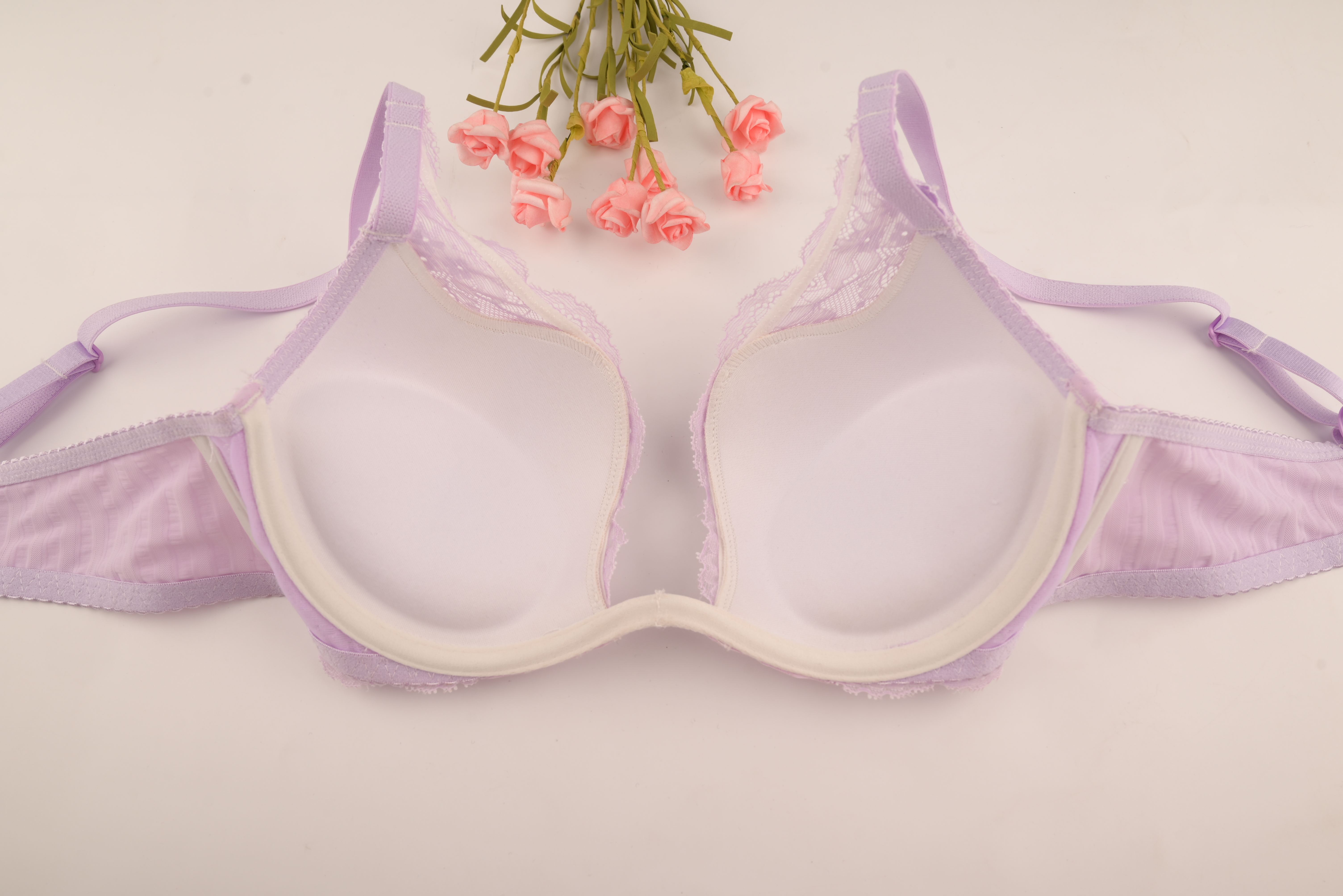 New Purple Cup Bra Sexy Lace Lingerie for OEM and ODM