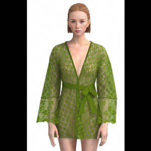 Effortlessly Chic Loungewear for Summer Stay Cool & Stylish: Green Lace Pajama 