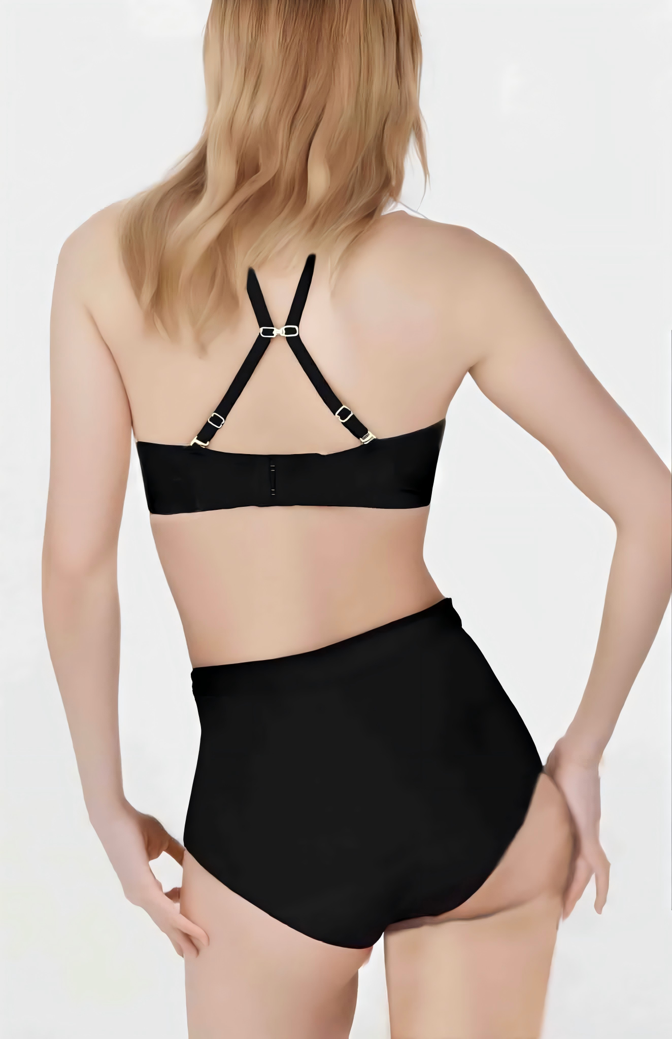 Seamless Underwear Meets Invisibility Black Wireless Bra And Brief Lingerie Set 