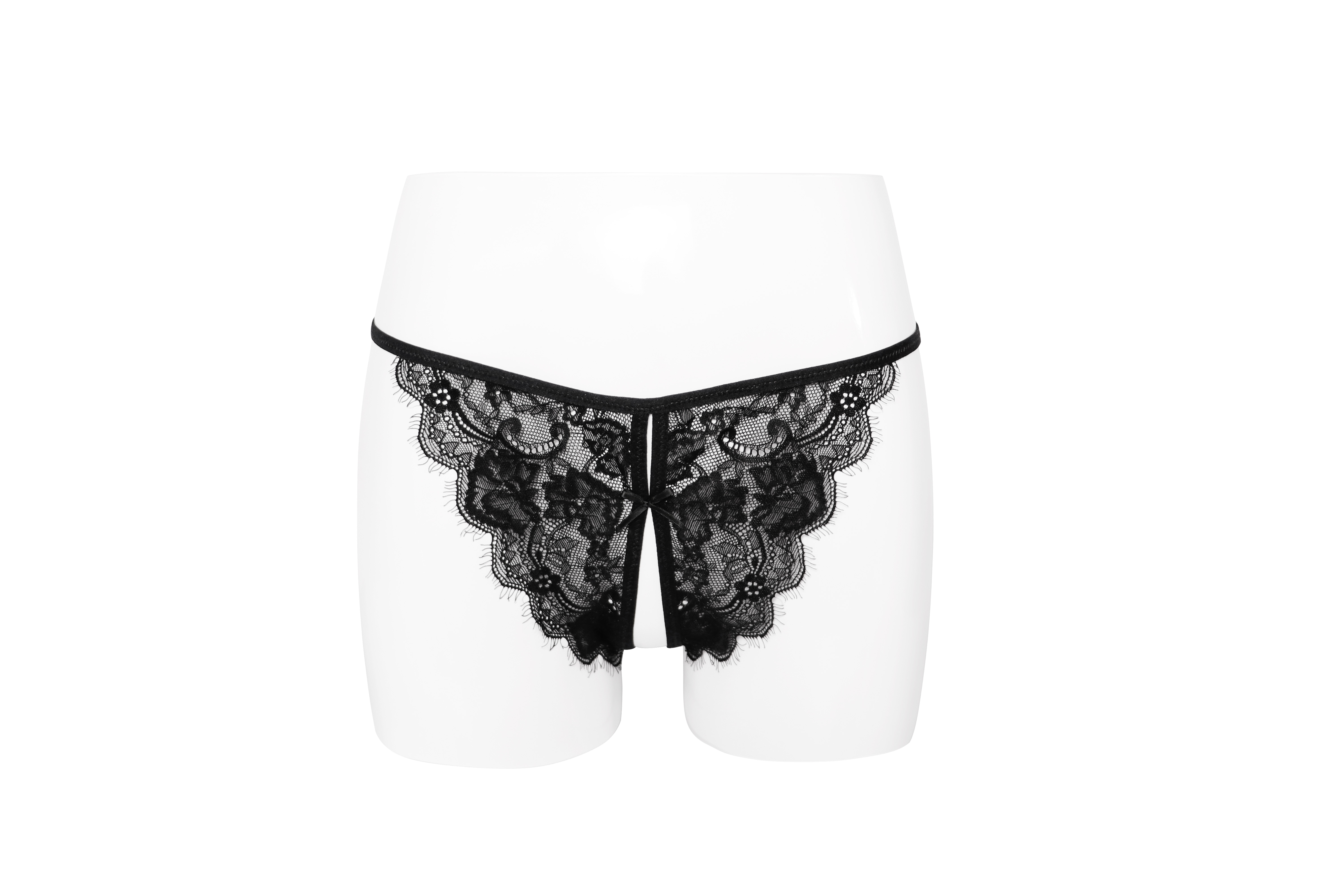 Mid Rise Hollow Lace Open Crotch Panties Sexy Lingerie Transparent Crotchless Thong G String