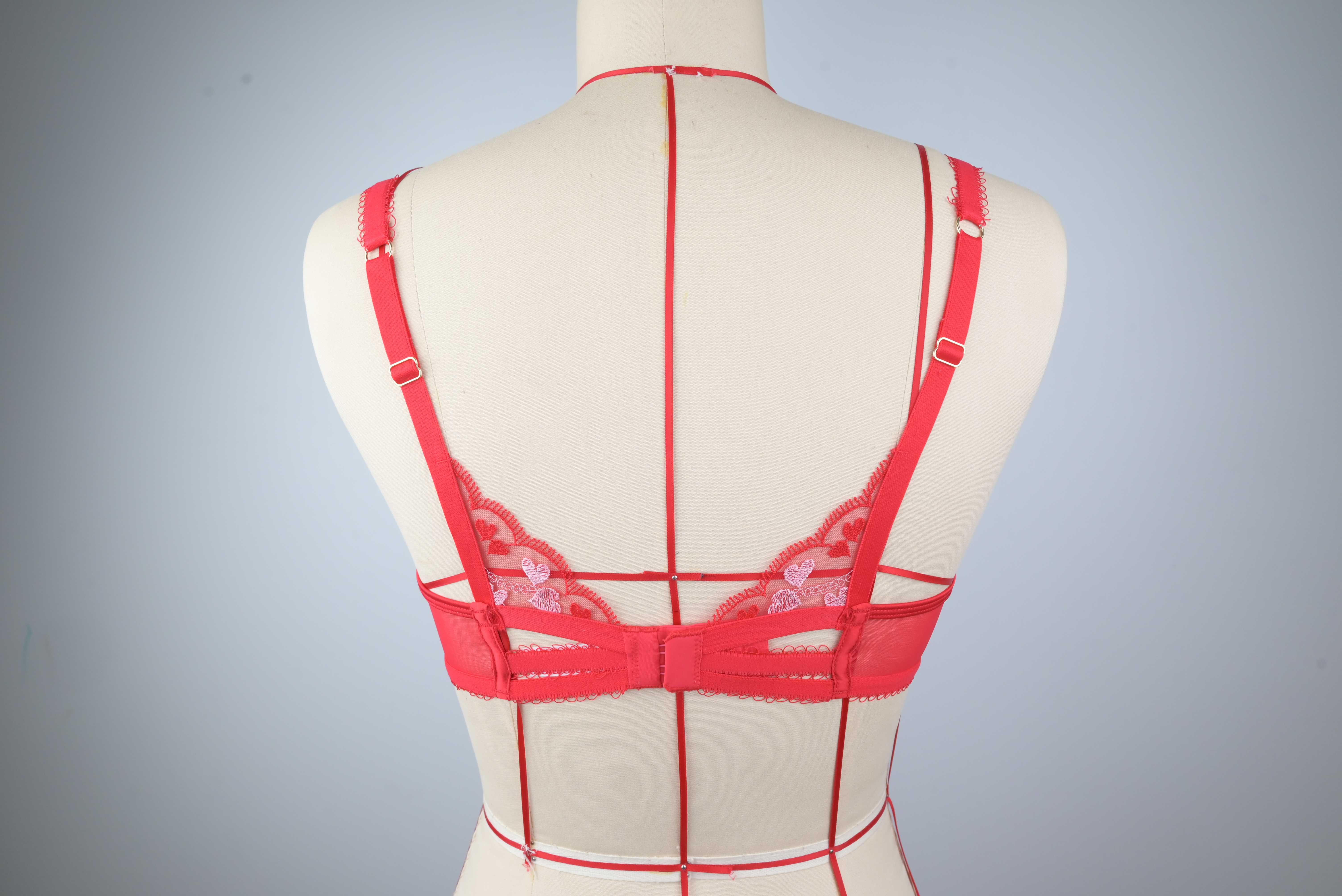 Sexy Lingerie for Women Lace up Front Floral Lace Garter Teddy Bra
