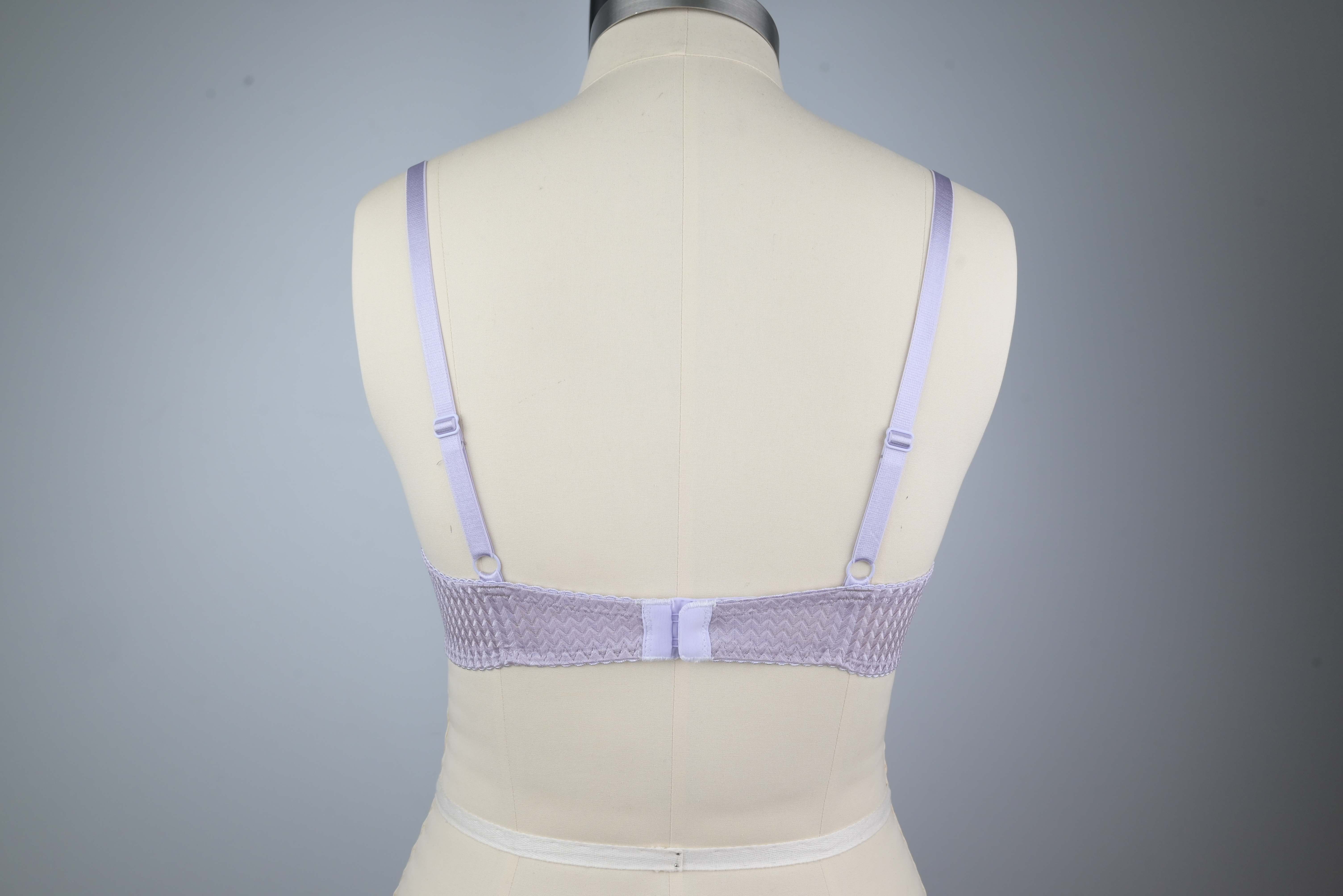 Wholesale Big Cup Push-up Plus Size Women's Adjustable Gathered Bra with Fixed Bra Pad